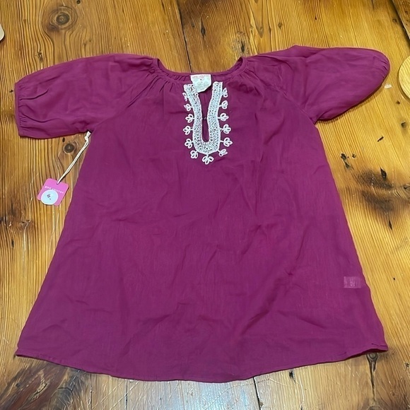 Pink Chicken Other - Pink Chicken toddler purple embroidered dress beach coverup size 3 year NWT